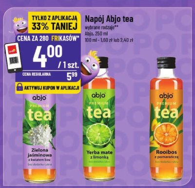 Napój tea wybrane rodzaje Abjo promocja w POLOmarket