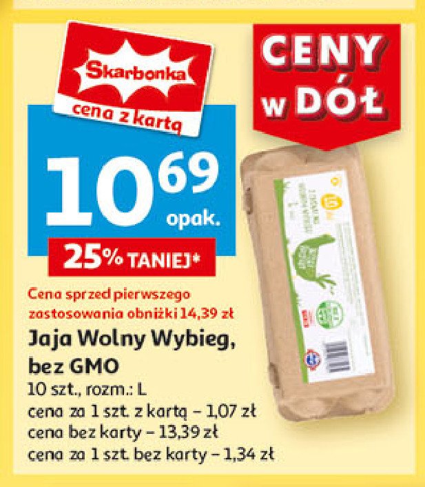 Jaja z wolnego wybiegu kl. l Mizgier promocja