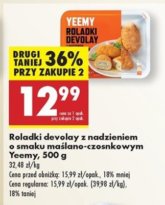 Roladki devolay z nadzieniem maślano-czosnkowym Yeemy promocja