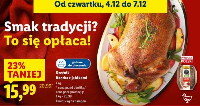 Kaczka z jabłkami promocja w Lidl