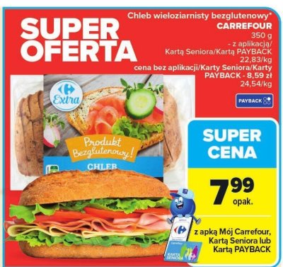 Chleb wieloziarnisty bezglutenowy CARREFOUR promocja w Carrefour Market
