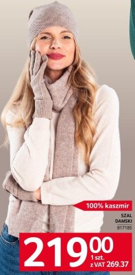 Szal damski kaszmir 100% Cashmere Collection promocja w Selgros
