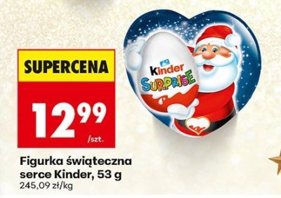 Figurka świąteczna serce Kinder, 53 g promocja w Biedronka
