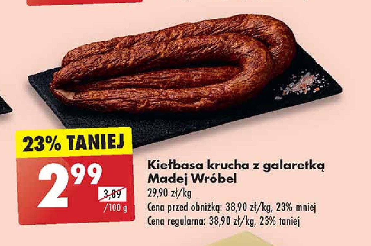 Kiełbasa krucha z galaretką Madej & wróbel promocja