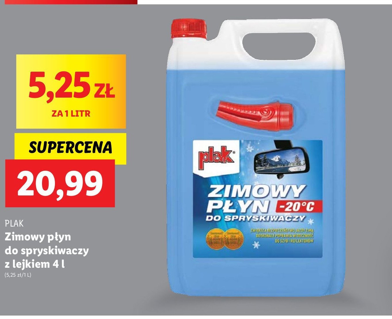 Zimowy płyn do spryskiwaczy -20c Plak promocja