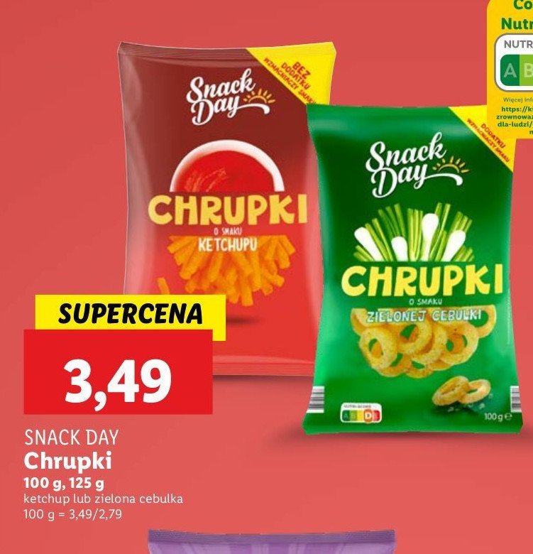 Chrupki o smaku zielonej cebulki Snack day promocja