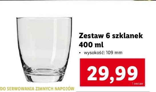 Szklanka do napojów 400 ml Krosno s.a. promocja