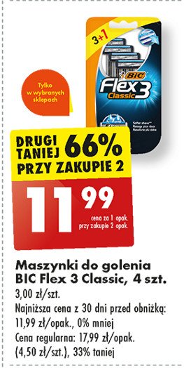 Maszynka do golenia classic Bic flex 3 promocja