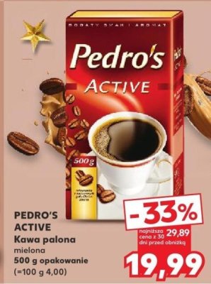 Kawa PEDRO'S ACTIVE palona mielona promocja w Kaufland