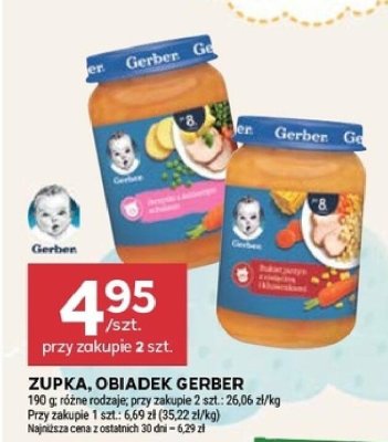 Zupka, obiadek Gerber różne rodzaje promocja w Stokrotka