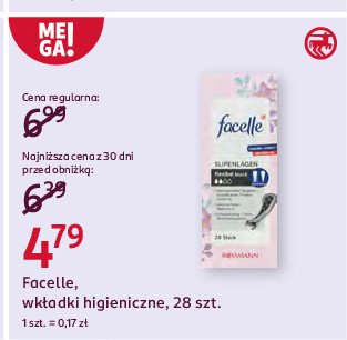 Wkładki higieniczne string & slip black Facelle promocja