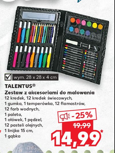 Zestaw z akcesoriami do malowania Talentus promocja