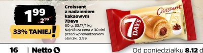 Croissant z nadzieniem kakaowym  promocja w Netto