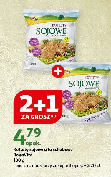 Kotlety sojowe a'la schabowy Bona vita promocja w Auchan