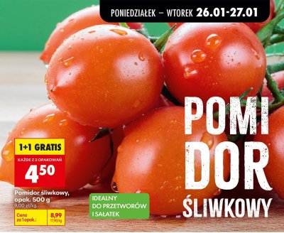 Pomidor śliwkowy promocja w Biedronka