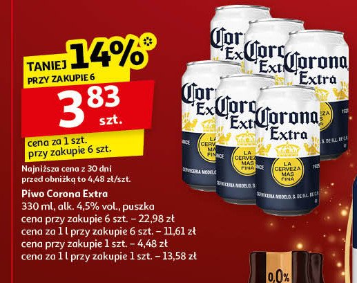 Piwo Corona Extra promocja w Auchan