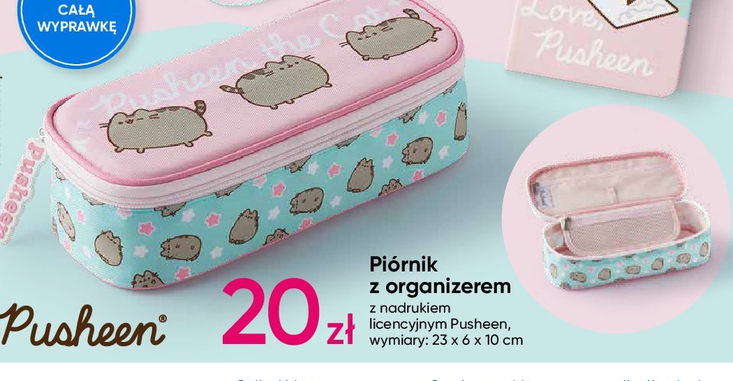 Piórnik z organizerem pusheen promocja