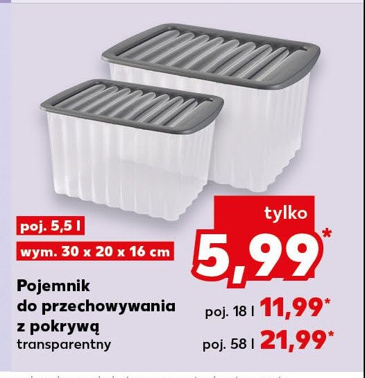 Pojemnik do przechowywania 18 l promocja w Kaufland