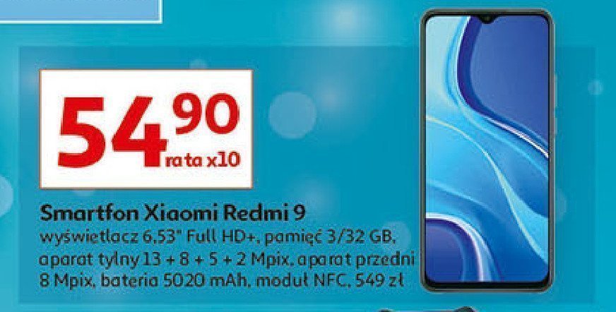 Smartfon redmi 9 6.53" 3/32 gb Xiaomi promocja