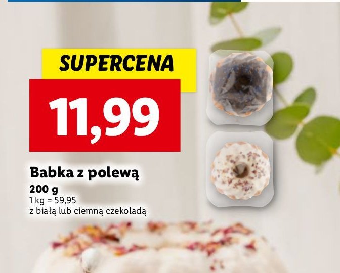 Babka z polew膮 z bia艂ej czekolady promocja