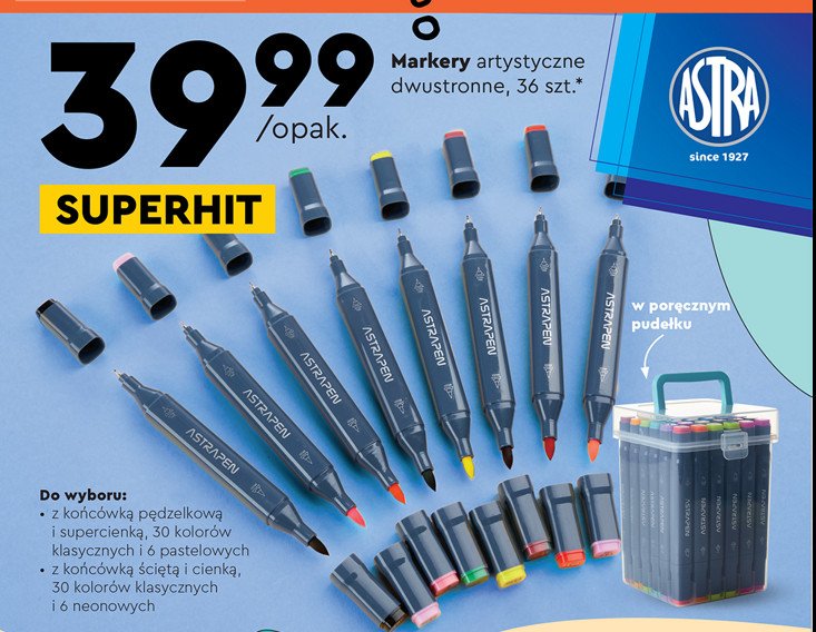 Markery artystyczne dwustronne Astra promocja