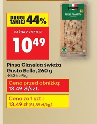 Pinsa Classica świeża Gusto Bello, 260 g promocja w Biedronka
