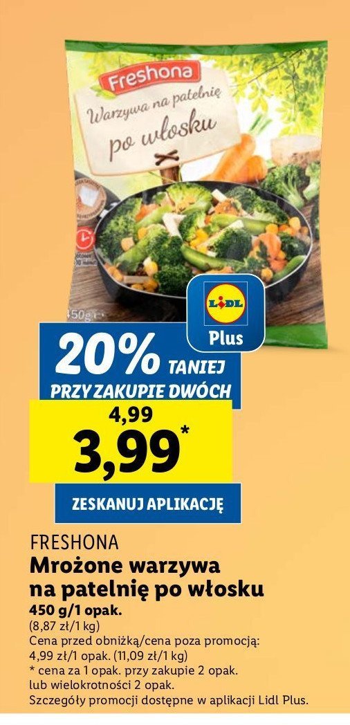 Warzywa na patelnię po włosku Freshona promocja