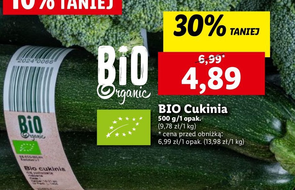 Cukinia bio Bio organic promocja
