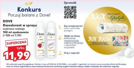 Dezodorant granat i werbena cytrynowa Dove go fresh promocja