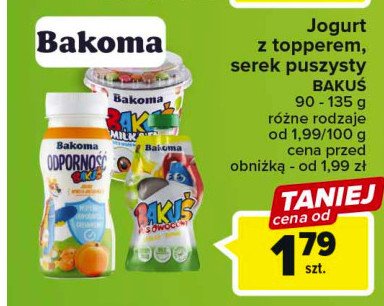 Jogurt odporność morela Bakoma bakuś promocja