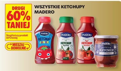 Ketchupy Madero, wszystkie rodzaje promocja w Biedronka