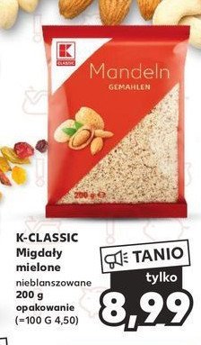 Migdały mielone K-classic promocja