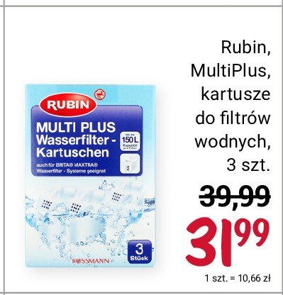 Filtr do wody multi plus Rubin promocja