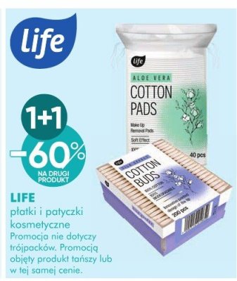 Płatki i patyczki kosmetyczne LIFE promocja w Super-Pharm