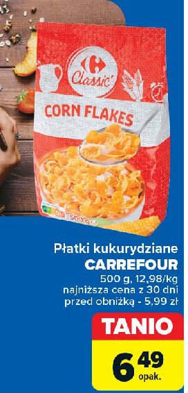 Płatki kukurydziane Carrefour promocja