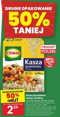 Kasza jęczmienna Cenos, 4x100 g promocja w Twój Market