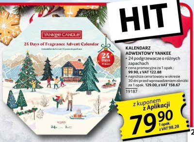 Kalendarz adwentowy Yankee Candle 24 podgrzewacze o różnych zapachach promocja w Selgros