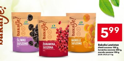 Bakalie Lewiatan śliwki suszone 150 g promocja w LEWIATAN