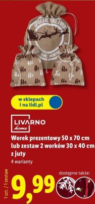 Worek prezentowy 50x70 cm  promocja w Lidl