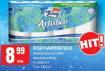 Papier toaletowy FOXY ARTISTICO naturalnie biały promocja w Chorten