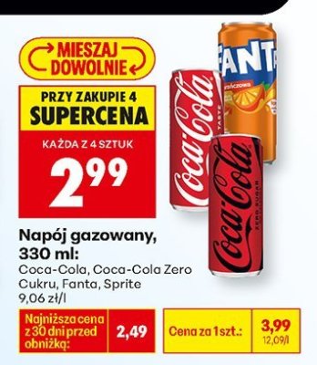Napój gazowany, 330 ml promocja w Biedronka