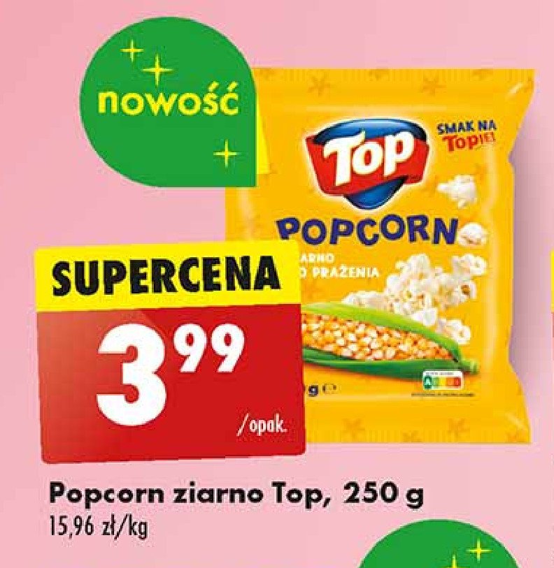 Popcorn ziarno Top popcorn Top (biedronka) promocja