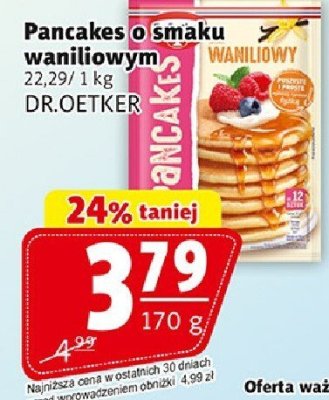 Pancakes o smaku waniliowym Dr. Oetker promocja w Prim Market