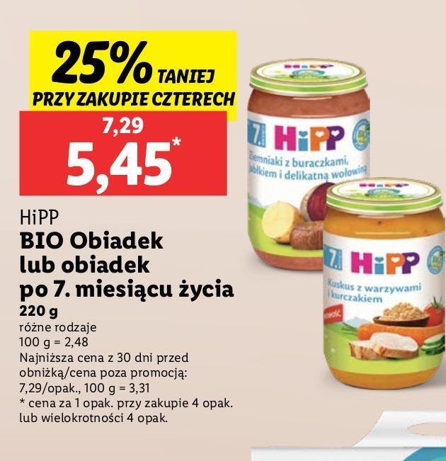 Ziemniaki z buraczkami, jabłkiem i delikatną wołowiną Hipp promocja