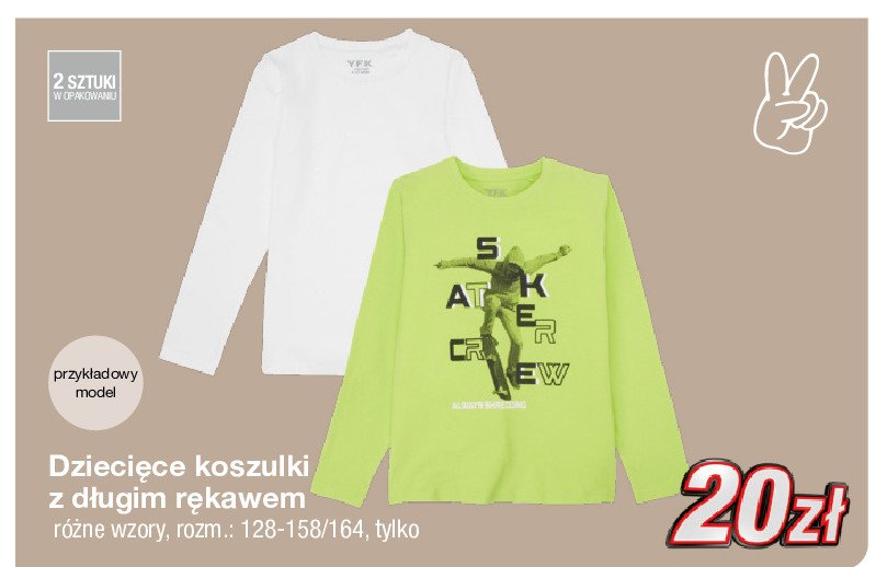 Koszulka dzieci臋ca z d艂ugim r臋kawem 128-158/164 promocja