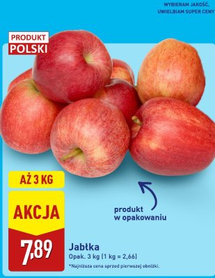 Jabłka 3 kg promocja w Aldi