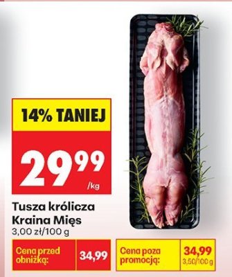 Tusza królicza Kraina Mięs promocja w Biedronka