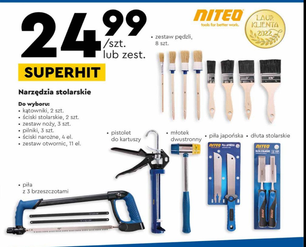 Zestaw noży z wymiennymi ostrzami Niteo tools promocja