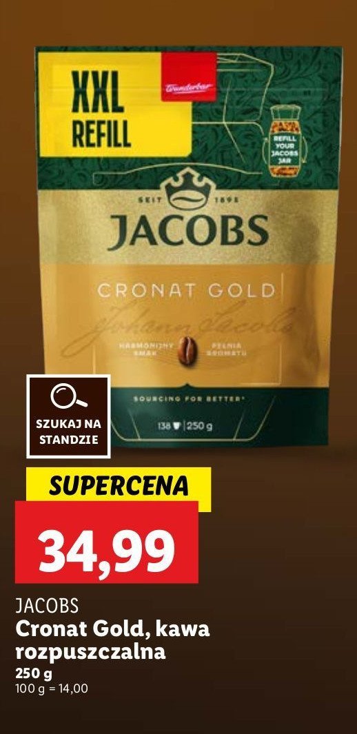 Kawa zapas Jacobs cronat gold promocja w Lidl