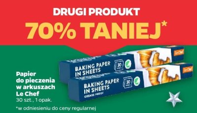 Papier do pieczenia w arkuszach 30 szt. DRUGI -70% promocja w Netto